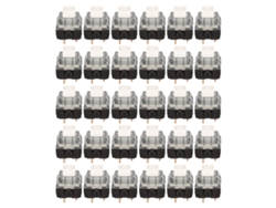 Baoj-202630 Interruptores Mecánicos De Teclado Com Retroiluminação Impermeável Para Personalizar Teclados Switch Branco Base Preta