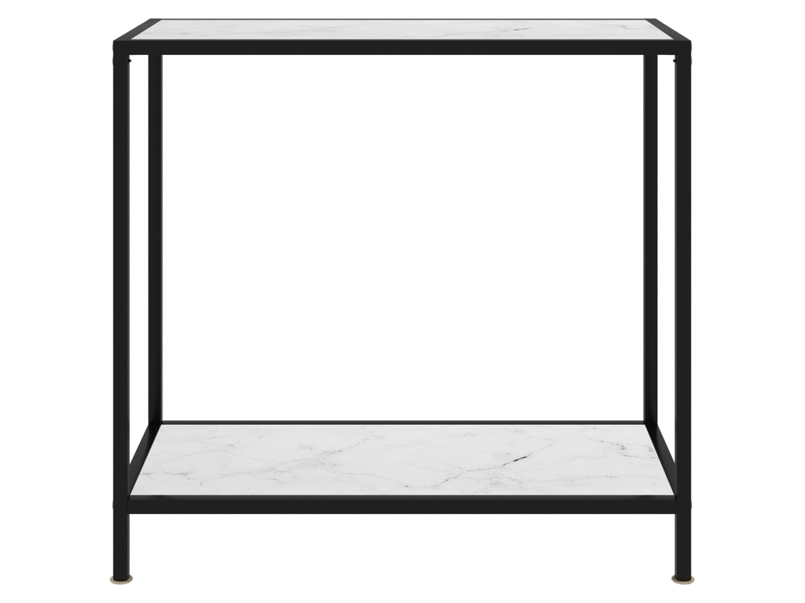 Maison Exclusive - Mesa De Consola Blanco Vidrio Templado 80x35x75 Cm