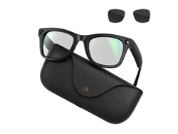Gafas Inteligentes Mt5 Ultra Ai (estuche De Carga 2000 Mah En Cuero - Negro)