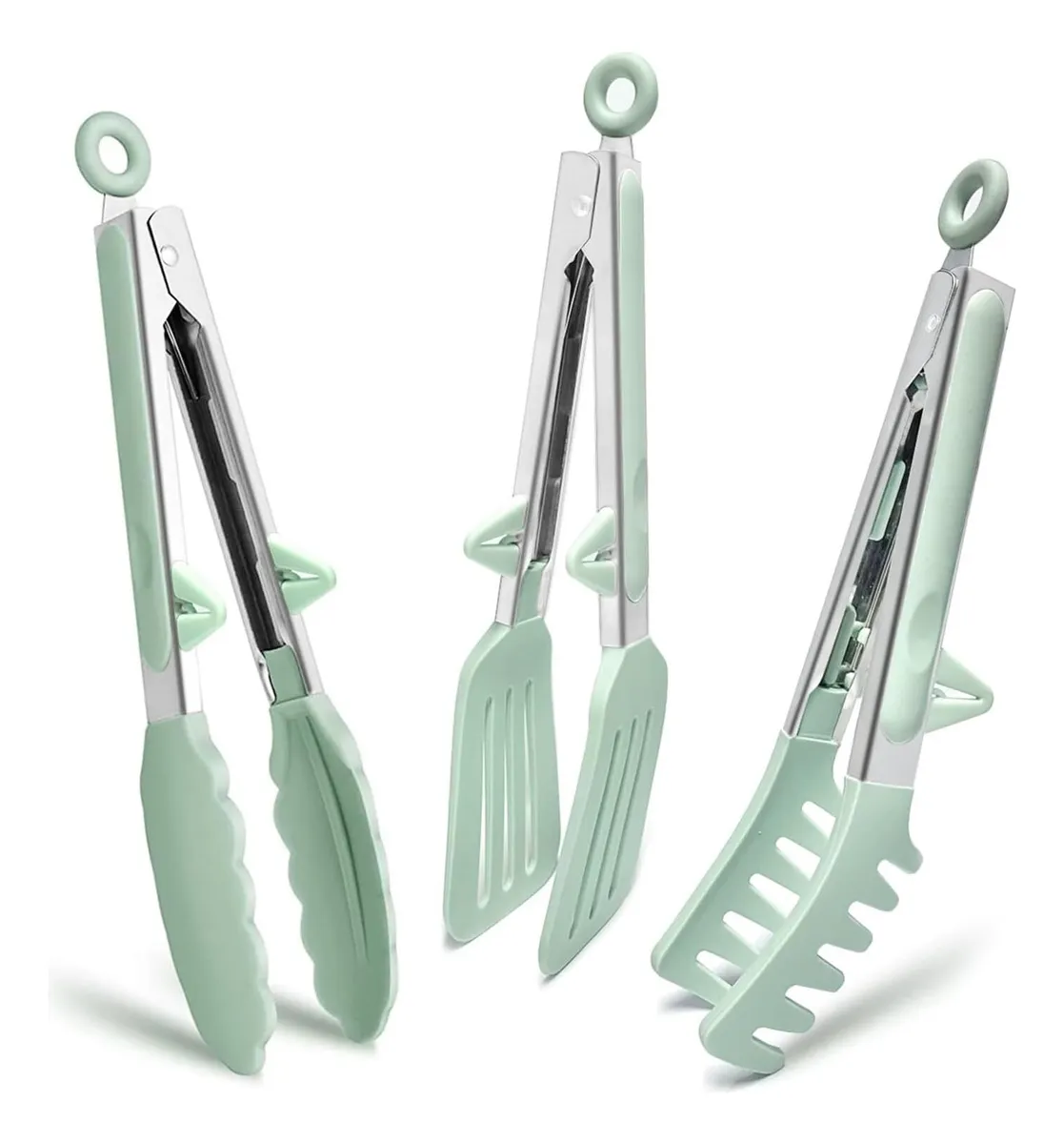 Pinzas de cocina de acero inoxidable (paquete de 3)