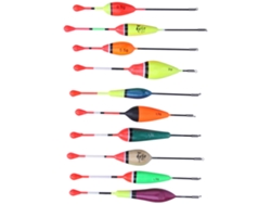 10 Peças Conjunto De Flutadores De Pesca Oval Em Madeira Balsa Portátil Acessório De Tackle