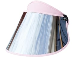 Gorra rosa para mujer con visera, protección solar, de plástico, para actividades al aire libre.