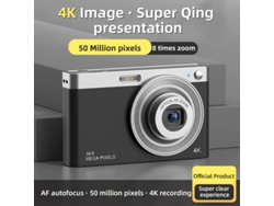 Cámara básica de 50 megapíxeles con lente zoom y resolución MDUG de ultra alta definición 4K (negro, solo cámara)