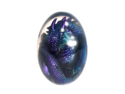 Huevo de dragón decorativo, lava morada brillante