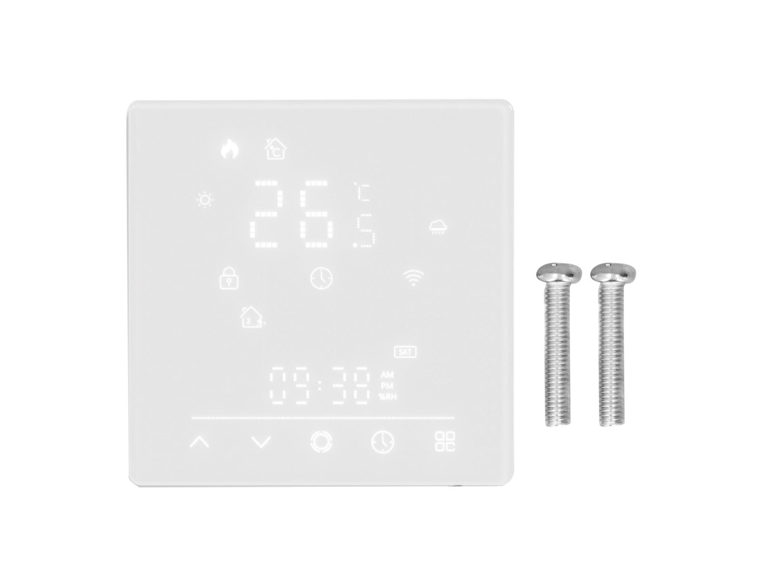 Termostato Inteligente 5a Para Control De Temperatura De Calefacción Por Suelo Radiante 95-240v Ca Blanco