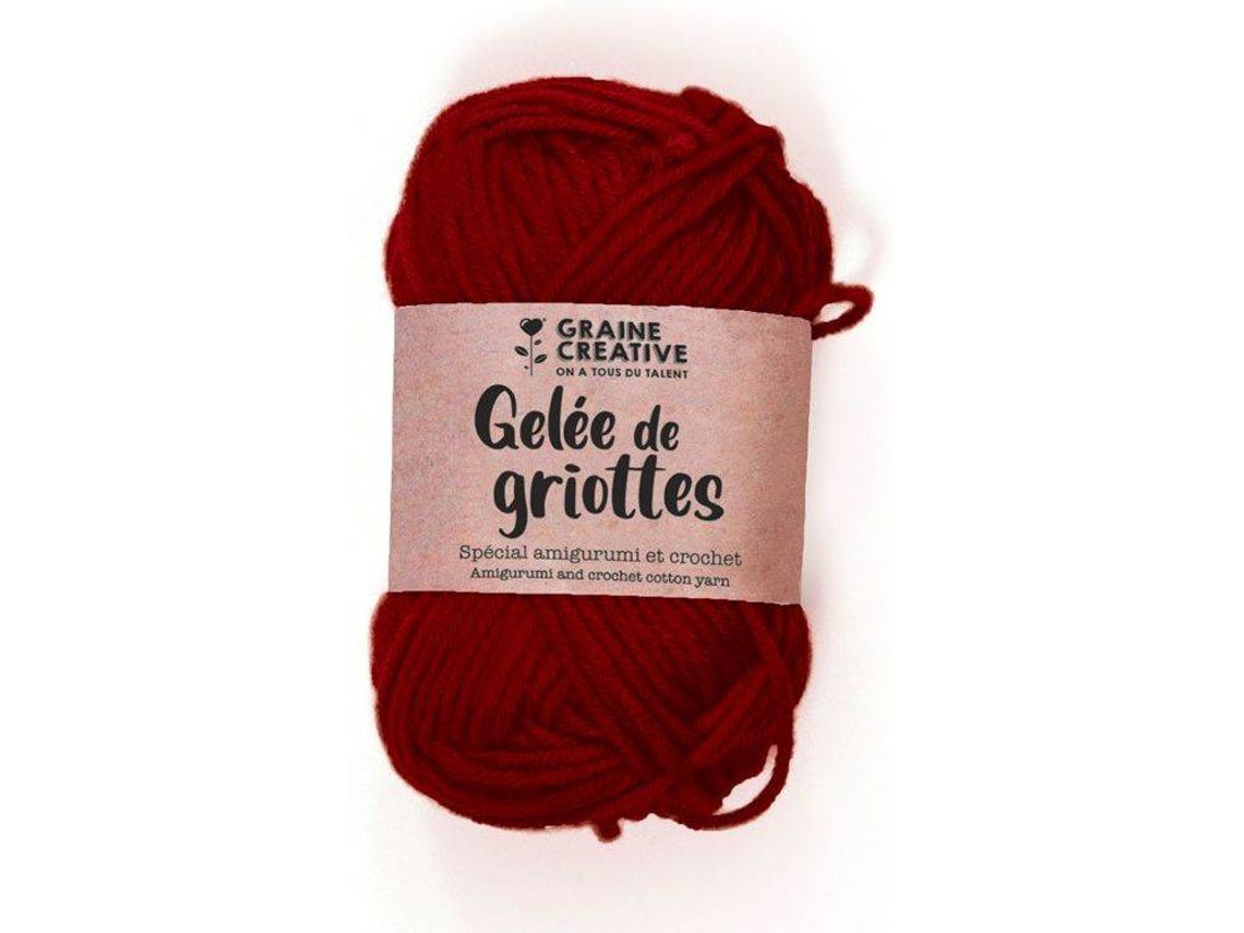 Hilo de Algodón para Ganchillo y Amigurumi GRAINE CRÉATIVE (55 m - rojo burdeos)