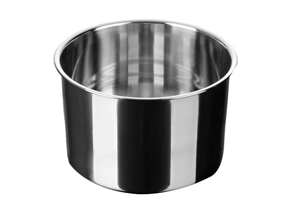 Bol redondo de acero inoxidable para condimentos con tapa para uso doméstico, duradero y multifuncional | Sin marca
