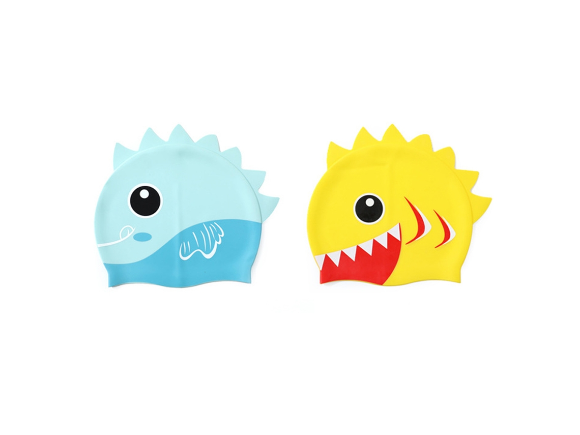 Gorros de natación de silicona impermeables para niños, niñas, niños y adolescentes con cabello rizado (paquete de 2)