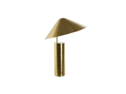 Lampara Sobremesa Metal Sombrero Dorado 39x39x45cm