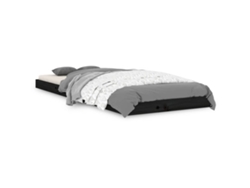Maison Exclusive - Estructura De Cama Madera Maciza De Pino Negro 75x190 Cm