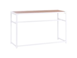 Mesa de jardín Beliani Avetrana de acero blanco 150x50x90