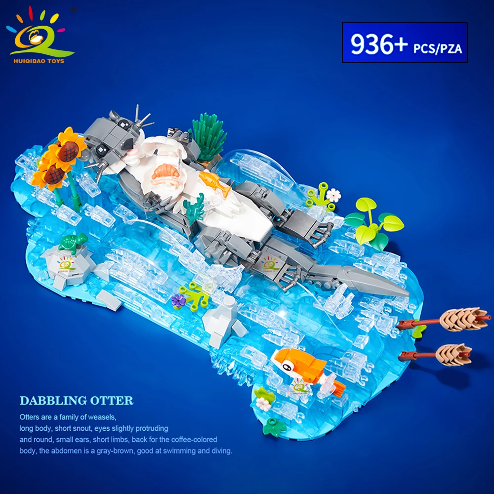 Juguete de bloques de construcción con forma de nutria