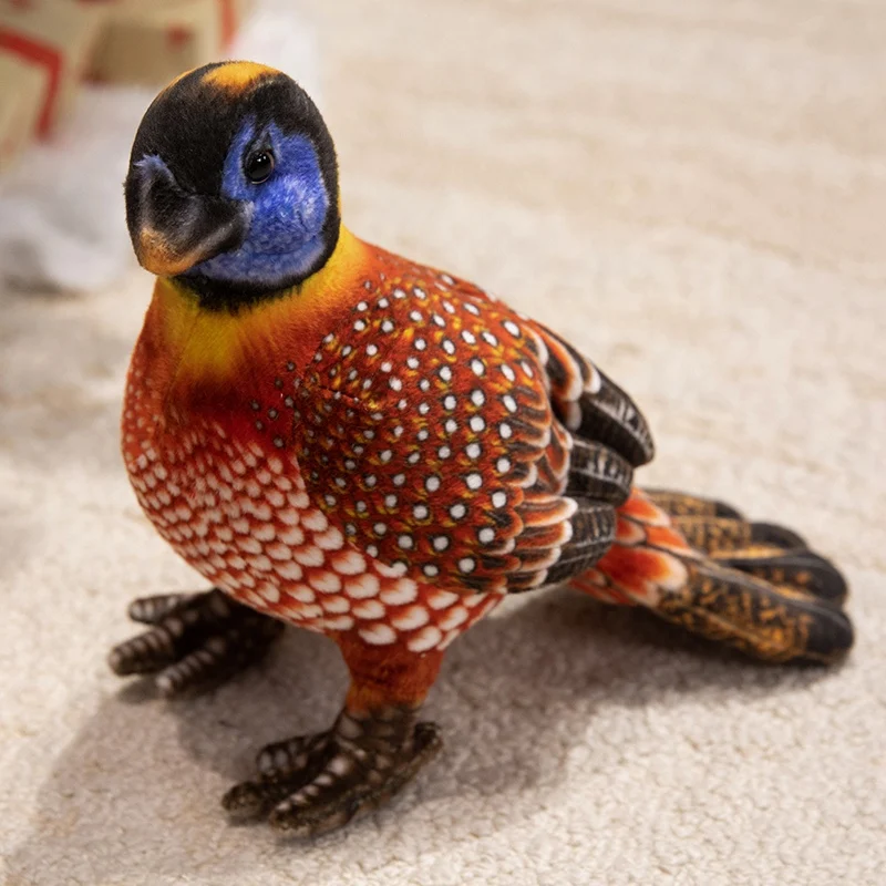 (rojo, 15-20 Cm) Peluche De Imitación De Gallina De Guinea, Relleno De Algodón Puro, Colorido.