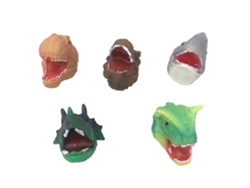 Juego De 5 Figuras De Dedo De Tiburón Y Dinosaurio De Goma Suave, Juguete Educativo Para Juegos De Rol.
