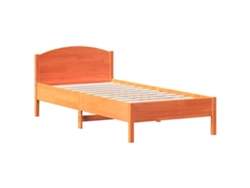 Maison Exclusive - Estructura De Cama Sin Colchón Madera De Pino Marrón 90x200 Cm