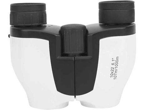 Binoculares para adultos, telescopio portátil de alta definición 10x22 BAK4 para observación de aves(Blanco) BISBISOUS