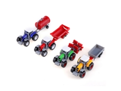Jinwei-4pcs/set Modelo De Vehículo Agrícola Simulación Alta Escala 1:64 Juguete De Coche Mini Para Niños