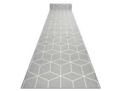 Alfombra de Pasillo con Refuerzo de Goma Cube Cubo, Gris 57 cm