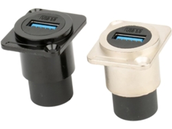 Adaptador de extensión de montaje en panel USB hembra a hembra 3.0, 2 piezas, para transferencia Gokoco