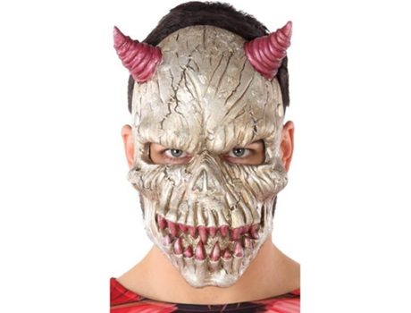 Máscara DISFRAZZES Demonio Con Cuernos Y Dientes Fucsia