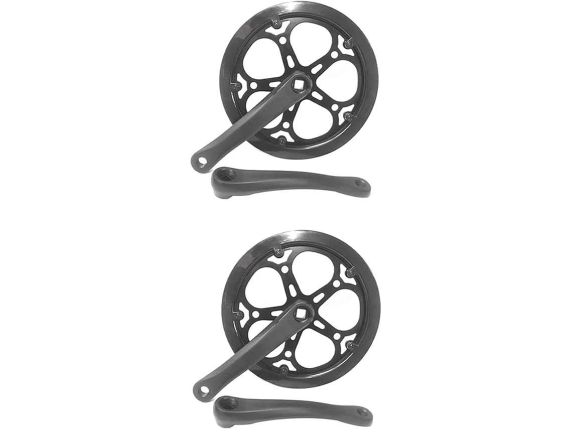 Juego De Bielas Plegables Para Bicicleta 2x 52t 170mm Con Placa Dentada Y Accesorios De Velocidad Con Orificios En Forma De Diamante