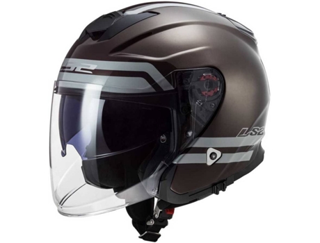 Casco Jet LS2 OF521 Infinity Hyper Wood (Talla: XS)