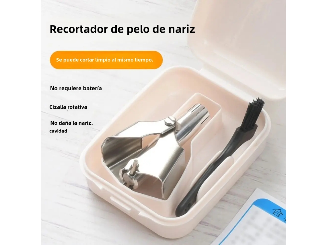 Recortador De Vello Nasal Manual De Acero Inoxidable Para Limpiar El Vello Nasal.