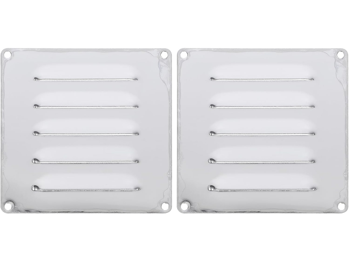 2 Piezas De Paneles De Ventilación De Acero Inoxidable, Rejillas De Ventilación Para