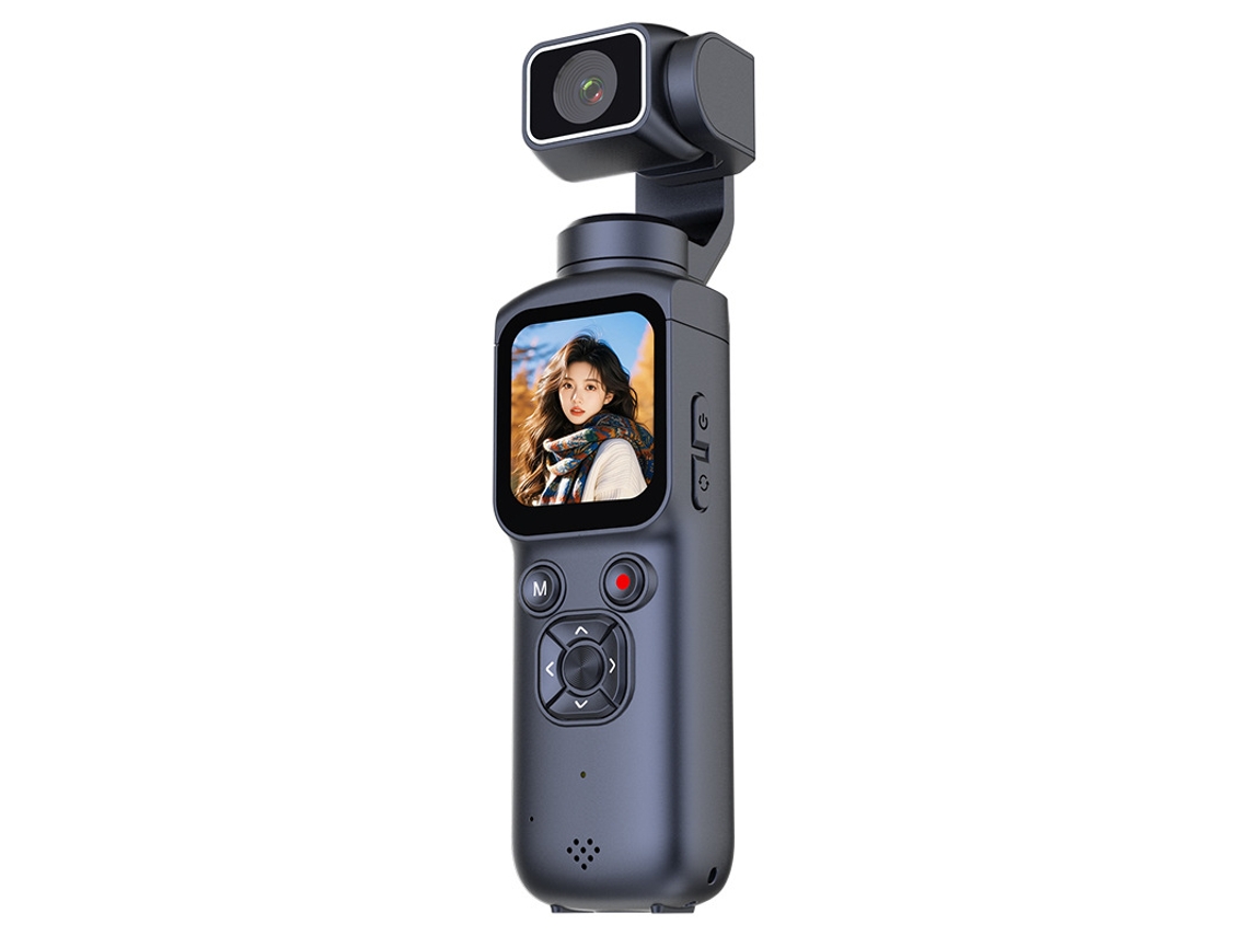 Cámara Para Vlogging 4k, Seguimiento Facial Automático De 330º, Pantalla Táctil De 1,72", 64 Mp (negro)