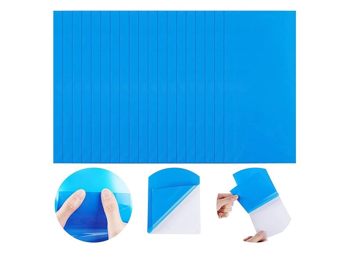 2026-kit De Reparación De Piscinas De Plástico 20 Parches Adhesivos Cuadrados 10cm X 25cm Azules Para Inflatables