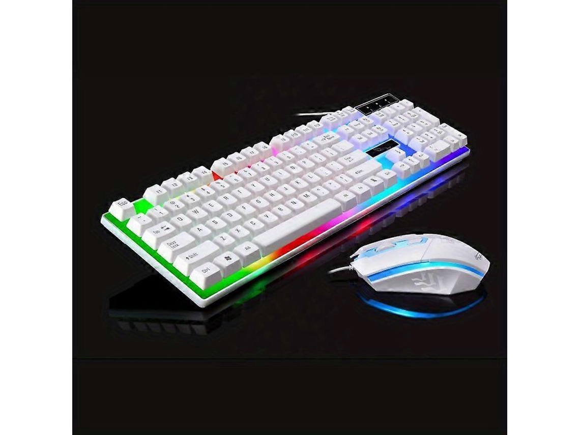 Combo de teclado y ratón con cable, teclado y ratón ergonómicos de tamaño completo, teclado y ratón, PC/portátil/Windows/Mac Everley891