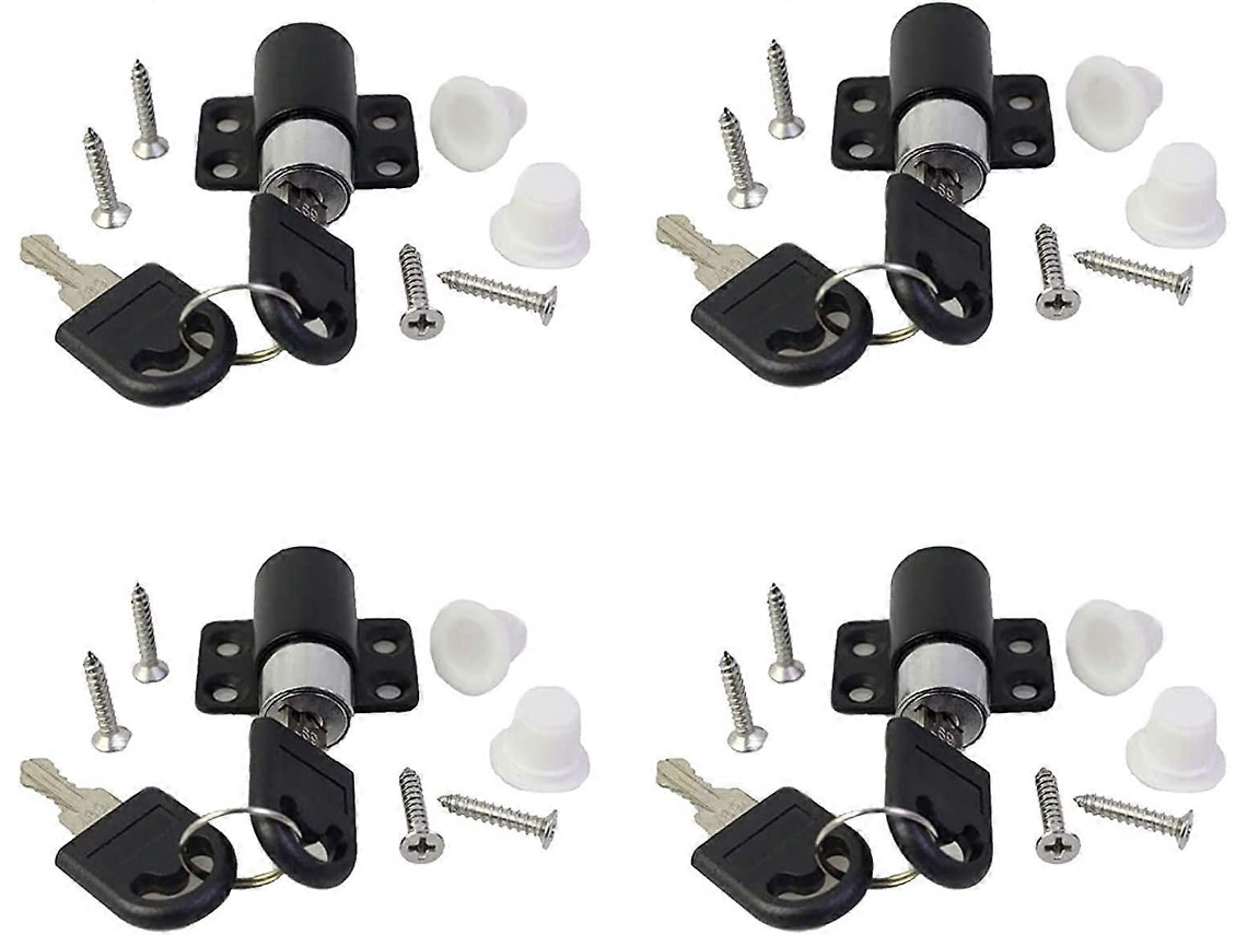 4 Pack Cierre De Seguridad Para Ventanas Y Puertas Con Llave, Bloqueo De Seguridad Infantil Para Deslizantes, Balcón Y Armarios Antirrobo