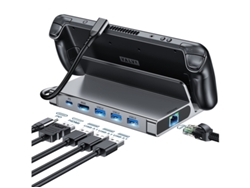 Estación de acoplamiento para Steam Deck, base para Steam 6 en 1 con HDMI 2.0, 4K, 60 Hz, Gigabit Ethernet, 3 puertos USB A 3.0 y USB C PD, Bestvite