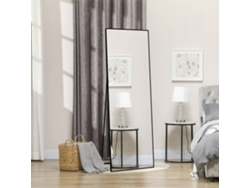 Espejo de pie rectangular, 177 x 77 cm, espejo grande para suelo o pared, negro. YCONE