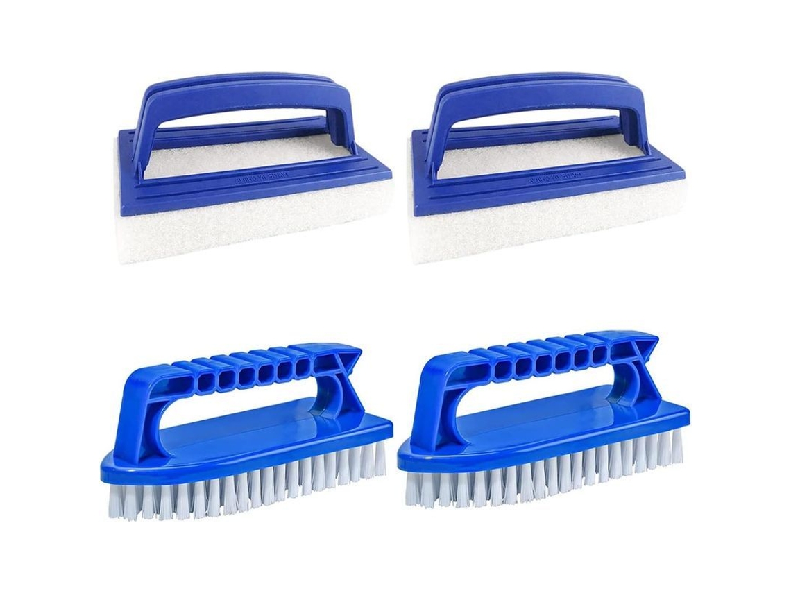2026-linjou 2 Cepillos Para Piscinas Con Mango Cepillo Esponja Limpieza De Piscinas Spa Baños Acuáticos