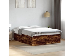 Estructura De Cama Madera De Ingeniería Roble Ahumado 150x200cm