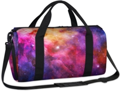 Bolsa deportiva con estampado de galaxia y nebulosa para fines de semana (45 x 21,5 x 23 cm), tejido de poliéster.
