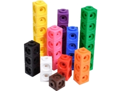 Cubos Matemáticos 2025 - Juego De 100 - Cubos Conectables Para Niños De Preescolar Y Primaria