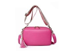 Bolso de hombro Lalamoli de piel sintética rosa intenso con correa ajustable, estilo casual, cruzado