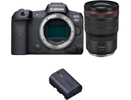 Kit Cámara CANON EOS R5 RF 15-35mm f/2.8L IS USM + Batería (Full-Frame)