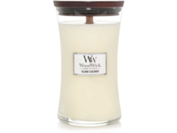 Velas grandes de vidrio blanco Woodwick 93115e