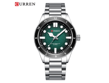 Relojes para Hombres, Reloj con Correa de Acero Inoxidable para Hombres Relojes de Pulsera de Cuarzo para Hombres-Concha Blanca Verde LUUCOZK