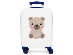 Roll Road Maleta De Cabina Abs Rígida Roll Road Happy Pets Blanco
