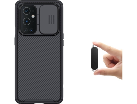 Funda OnePlus 9 Pro Camshield Nillkin con Protección Cámara Slide y Soporte Magnético Multifunción Negro