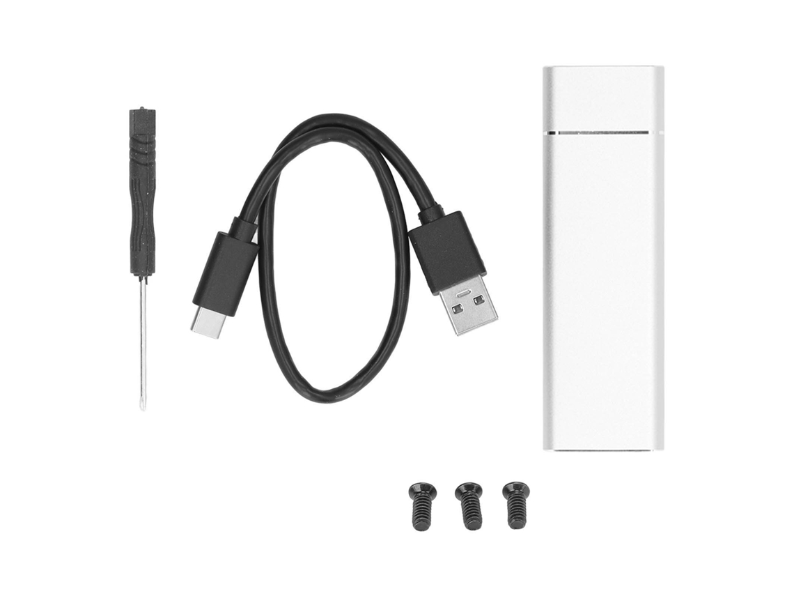 Baoj-2026caja Externa Ssd Usb C M.2 Ngff De Metal Com Transferência Rápida Usb 3.1 10gbps Para Computador Prata (sem Disco Rígido)