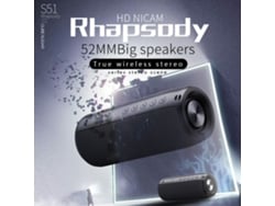Altavoz Bluetooth Portátil Zealot S51, Camuflaje Rojo, Ipx5, 10 W, 30 H De Reproducción, Tws, Conexión Estéreo De 360°