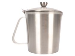 Vaso Medidor De Acero Inoxidable 304 Con Asa Y Tapa, 700 Ml, Para Espuma De Leche Y Café Con Leche.