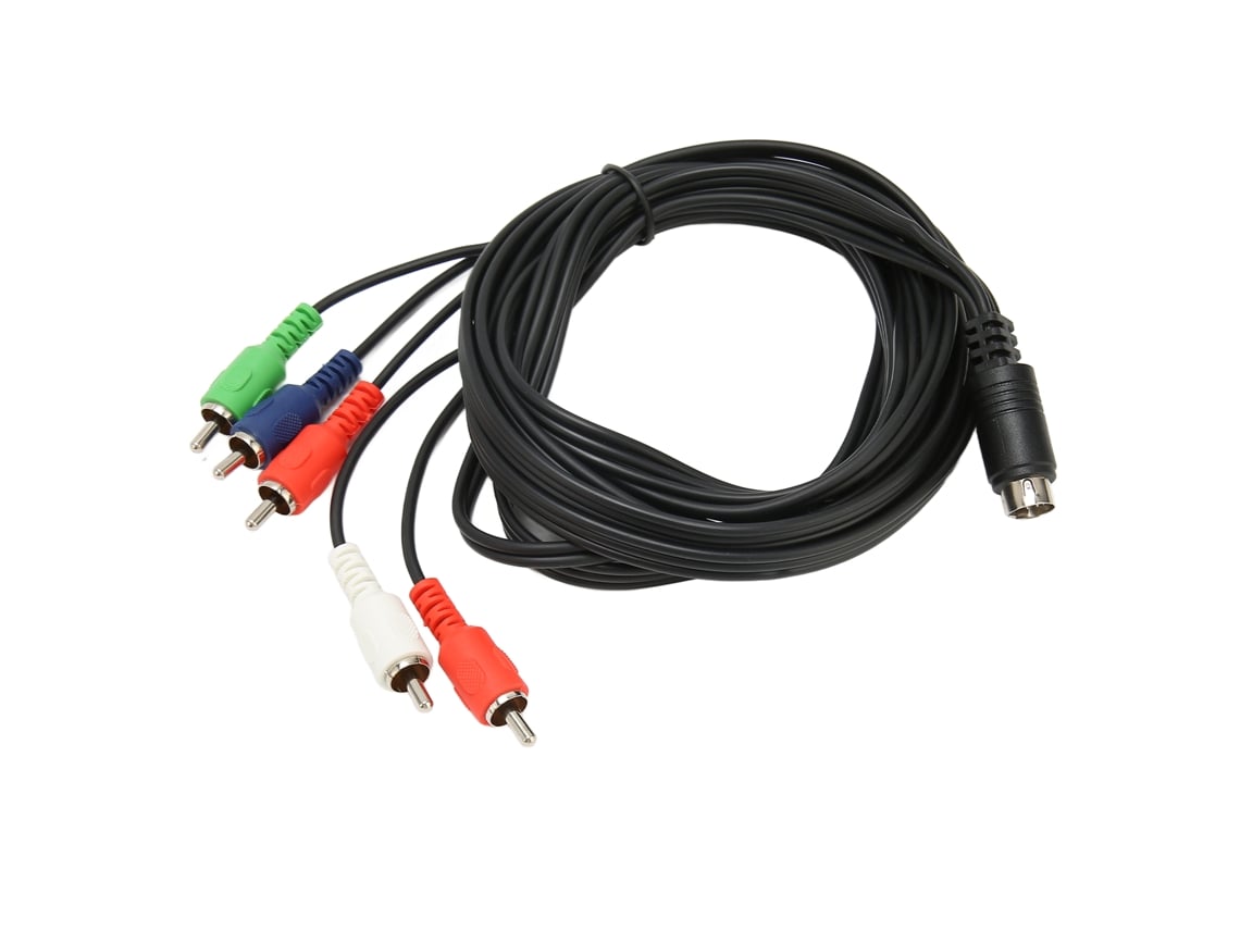 Cabo De Substituição Mini 10 Pin Av Din Para 5 Rca Com Conexão Av Vermelho Verde Azul Branco Para Tvs