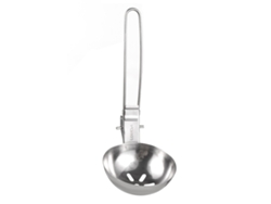Cuchara Plegable Larga De Acero Inoxidable Para Camping, Barbacoa Y Uso Al Aire Libre.
