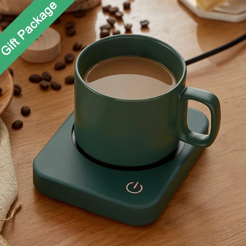 (juego De Tazas Verdes) Calentador De Tazas De Café Inteligente, Adecuado Para La Oficina Y El Hogar